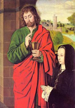 Jean Hey : Anne of France presented by Saint John the Evangelist